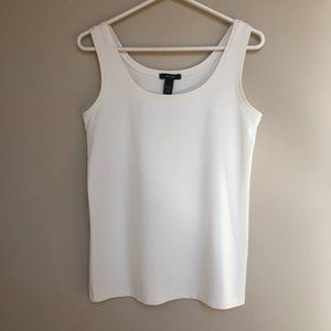 Alfani Sleeveless Tank Shirt; large; ivory